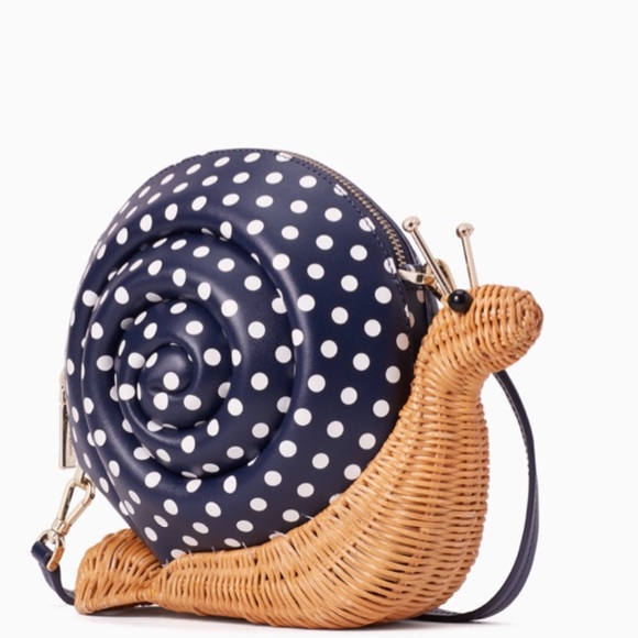 Enchanted forest Kate Spade snail wicker crossbody - Picture 3 of 4